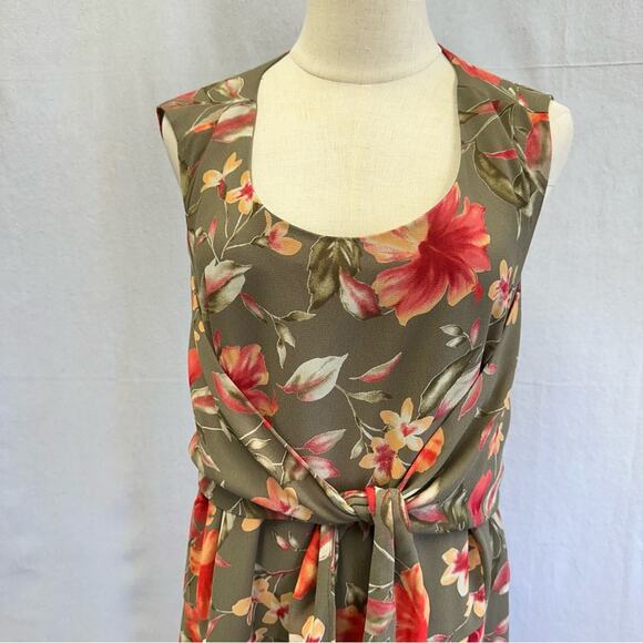 Coldwater Creek plus size open back bodice wrap floral print maxi dress size 22W - Picture 4 of 14
